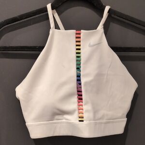 Nike Dri-Fit White Sports Bra - Size L